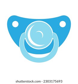 Pacifier milk bottle icon design illustration