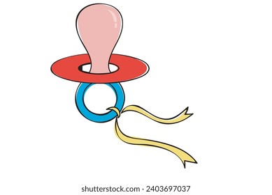 Pacifier Ornament Vector. vector image for kids. 