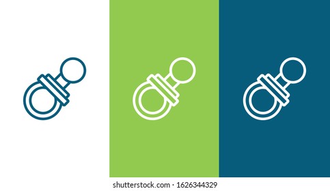 Pacifier outline icon illustration isolated vector sign symbol