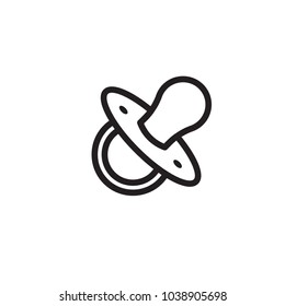 pacifier outline icon style design