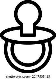 Pacifier Vector Icon Design Element