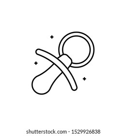 pacifier, vector, icon. Illustration isolated vector sign symbol