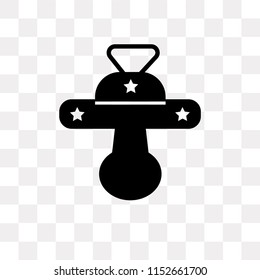 Pacifier vector icon isolated on transparent background, Pacifier logo concept
