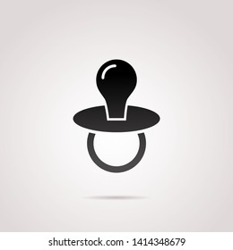 Pacifier vector icon isolated on white background. 