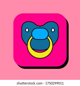 icono de ilustración de vector pacificador. icono pacificador en forma bidimensional. El concepto de recién nacido y de recién nacido usando un ícono moderno pacificador.