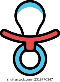 ilustración de pacifier Vector en un fondo transparente. Símbolos de calidad superior. Iconos vectoriales de color de línea para el concepto y el diseño gráfico.