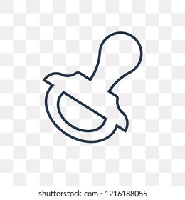 Pacifier vector outline icon isolated on transparent background, high quality linear Pacifier transparency concept can be used web and mobile
