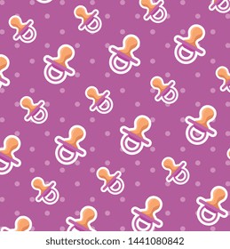 pacifiers baby icons pattern background
