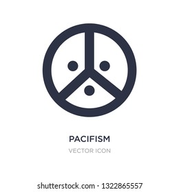 pacifism icon on white background. Simple element illustration from World peace concept. pacifism sign icon symbol design.