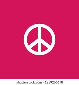 pacifism icon vector. pacifism sign on pink background. pacifism icon for web and app