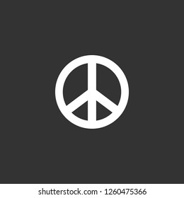 pacifism icon vector. pacifism sign on black background. pacifism icon for web and app