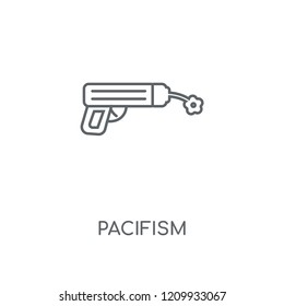 Pacifism linear icon. Pacifism concept stroke symbol design. Thin graphic elements vector illustration, outline pattern on a white background, eps 10.