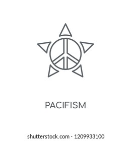 Pacifism linear icon. Pacifism concept stroke symbol design. Thin graphic elements vector illustration, outline pattern on a white background, eps 10.