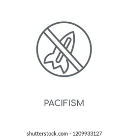 Pacifism linear icon. Pacifism concept stroke symbol design. Thin graphic elements vector illustration, outline pattern on a white background, eps 10.