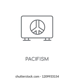 Pacifism linear icon. Pacifism concept stroke symbol design. Thin graphic elements vector illustration, outline pattern on a white background, eps 10.