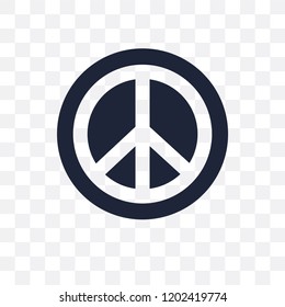 Pacifism transparent icon. Pacifism symbol design from Political collection. Simple element vector illustration on transparent background.