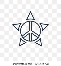 Pacifism vector outline icon isolated on transparent background, high quality linear Pacifism transparency concept can be used web and mobile