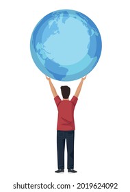pacifist lifting planet earth character