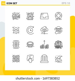 Packung mit 16 kreativen Pfeilspuren; Schutz; xmas; Rettungsflecken; Vektorillustration-Design-Elemente umkreisen