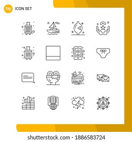 Pack of 16 creative Outlines of bags; islam; food; hand; dua Editable Vector Design Elements