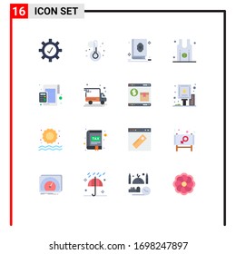 Pack of 16 Modern Flat Colors Signs and Symbols for Web Print Media such as calculation; accounting; holy; team; jersey Editable Pack of Creative Vector Design Elements