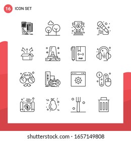 Paket mit 16 universellen Konturen für Printmedien auf weißem Hintergrund.
