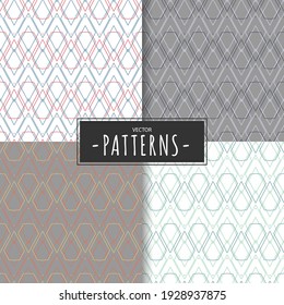 Pack 2 - Abstract Diamond Patterns Collection - Seamless Tile Wallpaper Background 