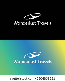 Pack of  2 Wanderlust Travel Logo Vector 