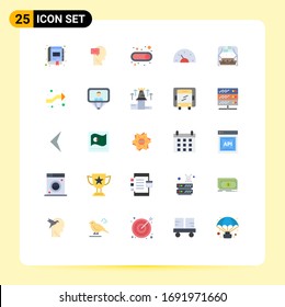 Pack of 25 creative Flat Colors of home; creative; head; car; arrow Editable Vector Design Elements