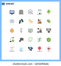 Pack of 25 creative Flat Colors of commercial; board; document; billboard; web Editable Vector Design Elements