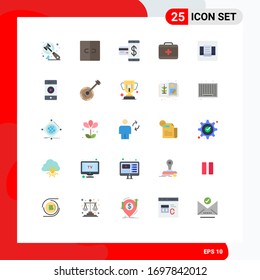 Pack of 25 creative Flat Colors of price; care; card; healthcare; payment Editable Vector Design Elements