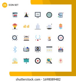 Pack of 25 creative Flat Colors of sensor; microbe; aspect ratio; laboratory; biology Editable Vector Design Elements