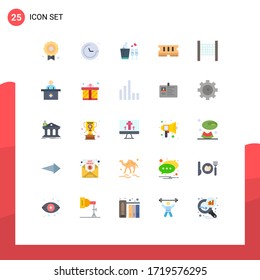 Pack of 25 creative Flat Colors of reception; sport; glass; net; memory Editable Vector Design Elements