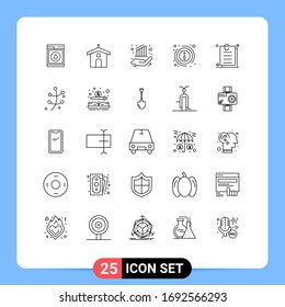 Pack of 25 creative Lines of contract; information; easter; info; hand Editable Vector Design Elements