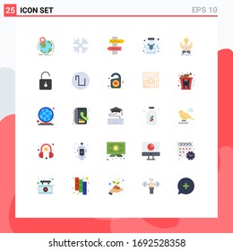 Pack of 25 Modern Flat Colors Signs and Symbols for Web Print Media such as ideas; medicine; canada; poison; drug Editable Vector Design Elements