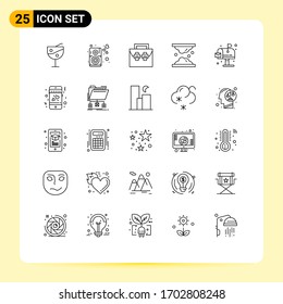 Pack of 25 Modern Lines Signs and Symbols for Web Print Media such as skin; skin; box; lipid; cholesterol Editable Vector Design Elements