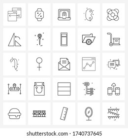 Pack of 25 Universal Line Icons for Web Applications tube; wash; laptop; soap; clean Vector Illustration