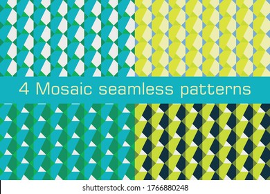 Paquete de 3 patrones geométricos vibrantes de verano en tonos de moda