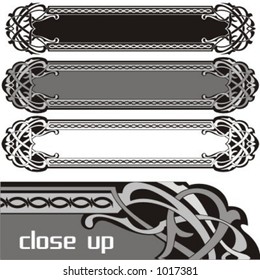 A pack of 3 very CLEAN and EXQUISITE panels with ornamental elements. All vectors are ready for vinyl cutting as well.