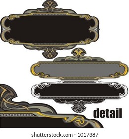 A pack of 3 very CLEAN and EXQUISITE panels with ornamental elements. All vectors are ready for vinyl cutting as well.