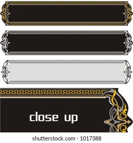 A pack of 3 very CLEAN and EXQUISITE panels with ornamental elements. All vectors are ready for vinyl cutting as well.