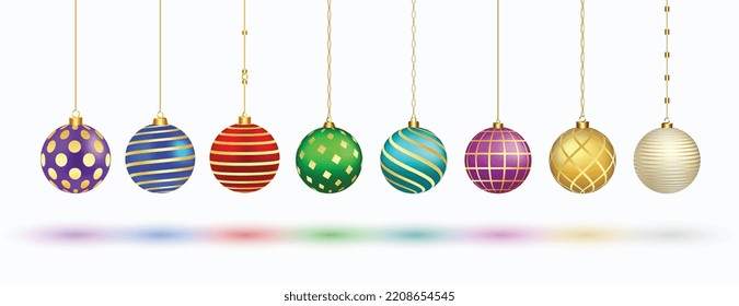 pack of 3d xmas bauble icons for christmas design