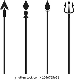Pack of 4 different spear vectors
