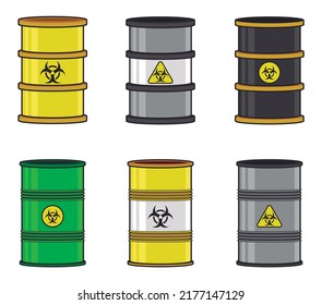 Pack of 6 Biohazard Barrels