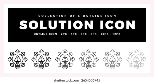 Ícone de Solução de Vetor de Contorno 6