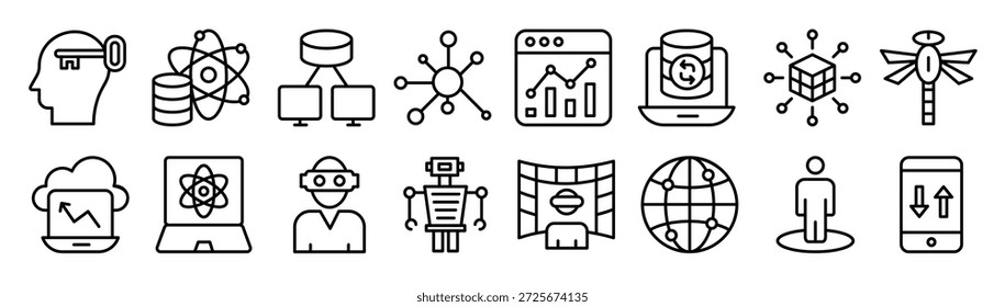 Paquete de iconos de tecnología avanzada