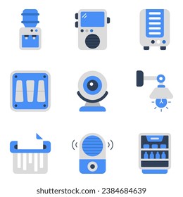 Pack of Appliances and Kitchenware Flat Icons

