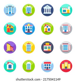 Pack of Architecture Flat Icons

