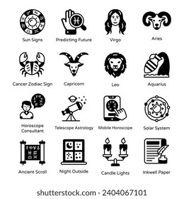 Pack of Astrology Glyph Icons

