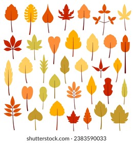 A pack of autumn leaves clipart bundle